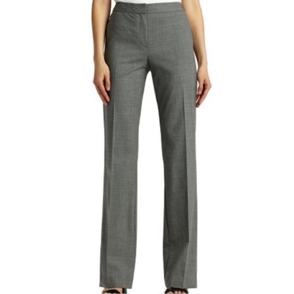 Lafayette 148 New York Pants - Lafayette 148 New York Wool Stretch High Rise Wide Leg Trouser Pants Size 10